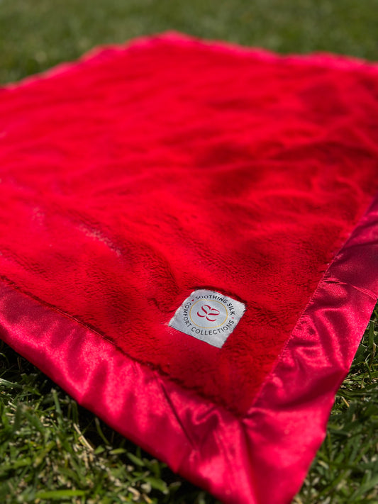 soothing silk red blanket